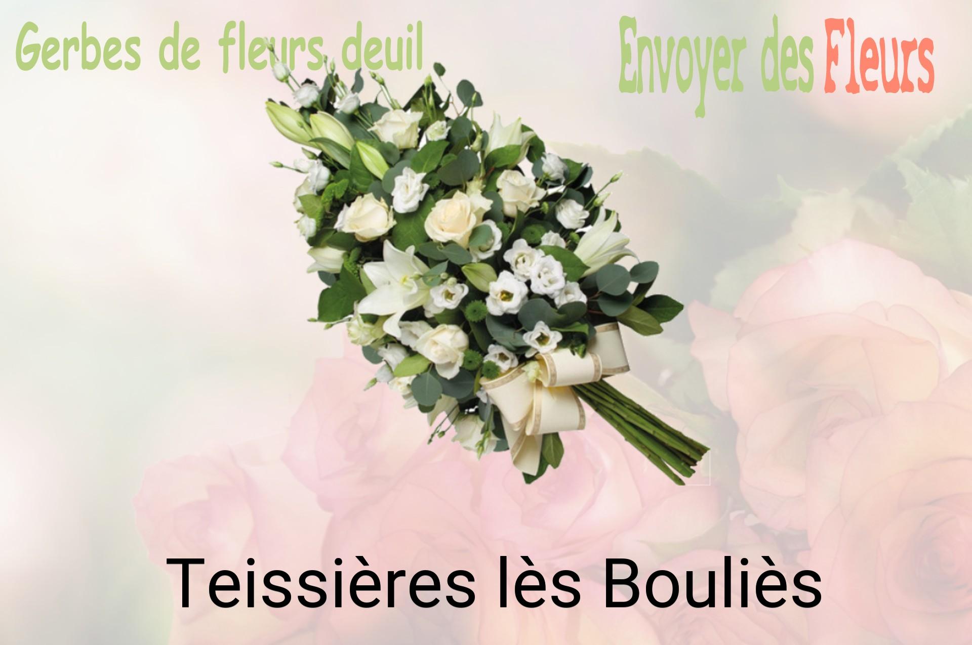 Gerbe de fleurs de deuil livrée à Teissières-lès-Bouliès